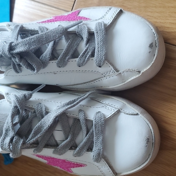 GOLDEN GOOSE PINK GLITTER STAR SUPERSTAR SNEAKERS KIDS -NEW - Picture 12 of 13